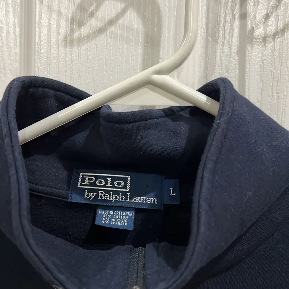 Vintage Polo Ralph Lauren Navy Quarter Zip Pullover - Picture 3 of 6